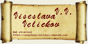 Višeslava Veličkov vizit kartica